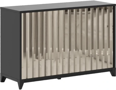 Сервант Dante большой ОГОГО (арт.575208), (ЛДСП/Черный,Бронзовый)