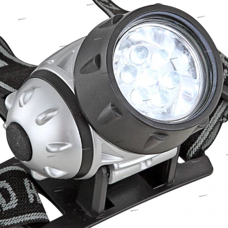 Фонарь налобный светодиодный Globo Headlight, серый с черным, теплый (3200K)