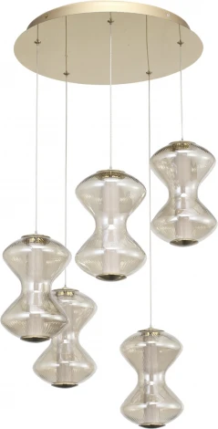 Подвесной светильник ST Luce Spine ST-Luce SL6136.233.01 золото/коньячный LED 1*28W 3000K (220V, на тросе)