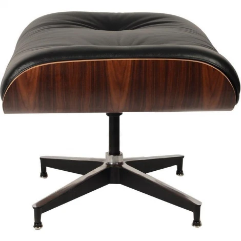 Кресло Eames Style Lounge Chair Ottoman Black Premium U.S. Version
