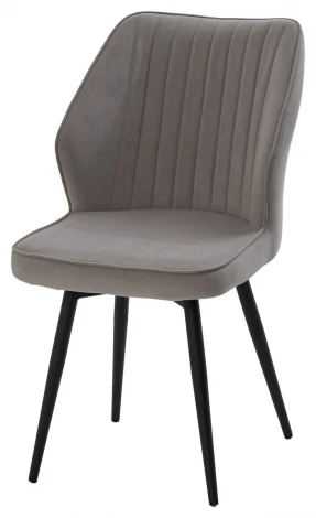 Стул РОССО 360 град. поворот. цвет B22 Серый, велюр / черный каркас M-City 64754