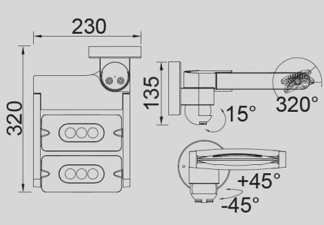 Настенный светильник уличный Oasis Light W6144S-2-PIR