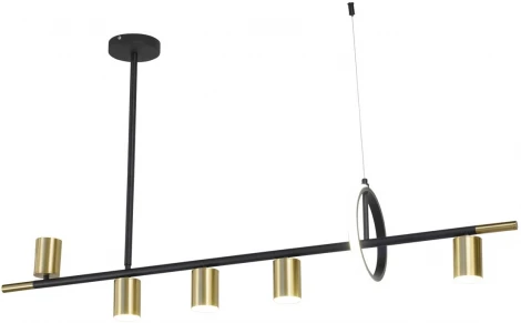 Подвесной светильник светодиодный на штанге AM Group AM438 POLISHED GOLD (220V, на тросе)