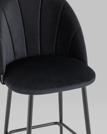 Стул полубарный Логан SN велюр черный Stool Group УТ000042216