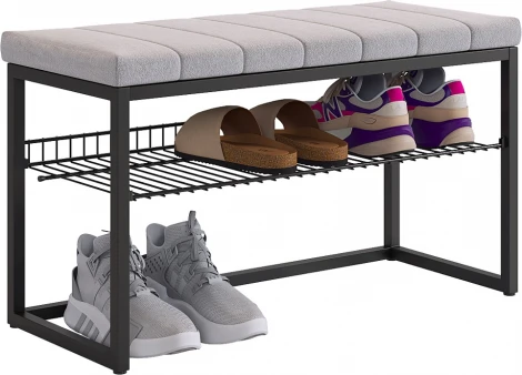 Обувница Классная 2 Mebelson (Металл,Ткань/Черный,Оникс) арт.172220,3328