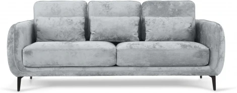 Диван Amsterdam трехместный ОГОГО (арт.786598), (Ткань,Велюр/Светло-серый)