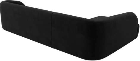 Диван угловой Лига-041 левый угол (Черный/Велюр) Лига Диванов арт.122191L