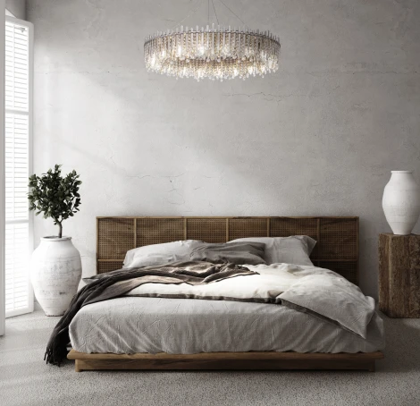 Подвесная люстра Maytoni Rocio MOD036PL-18N (220V, хрусталь, на тросе, круглые)