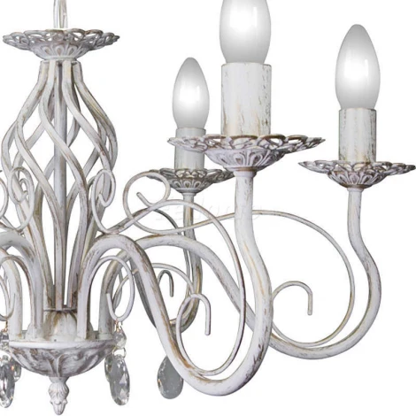 Люстра подвесная Day&Night, 6 ламп, белый с золотом и прозрачным