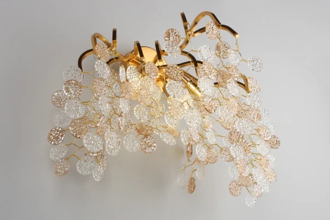 Бра Aployt Aurora APL.845.01.03 (220V, хрусталь, подвески, листья, ветки)