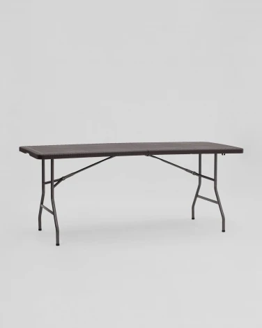 Стол складной чемодан пластиковый Stool Group Кейт 180 коричневый УТ000002199