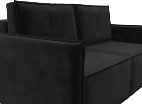 Диван прямой Либерти мини (Черный/Велюр) Лига Диванов арт.121899