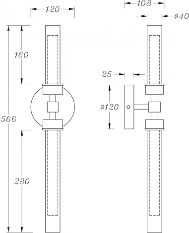 Бра Maytoni Stelo MOD116WL-L7BS3K (LED, 220V)