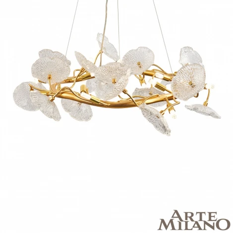 Подвесной светильник Arte Milano 900.D800.H400.G9.15 G (220V, на тросе, цветы)