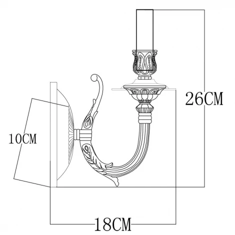 Бра Arte Lamp Luisa A5966AP-1WG