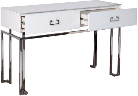 Консольный стол Garda Decor KFG070-NI (Хром/Белый)