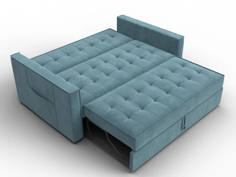 Диван прямой Лига-104 (140) (ЛДСП,Брус,Фанера,Велюр/Бирюзовый) Лига Диванов 134869