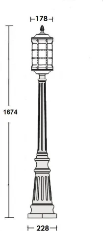 Наземный фонарь Oasis Light BARSELONA 81211 Gw (220V, IP44)