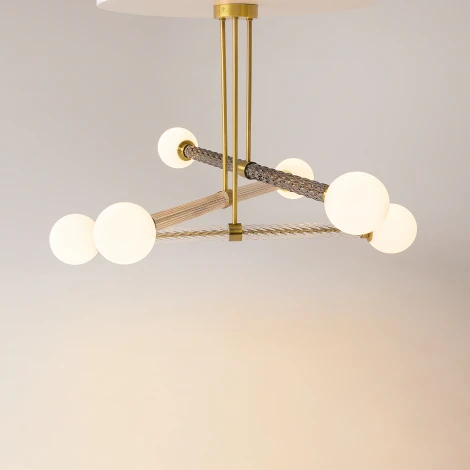 Потолочная люстра ярусная на штанге Maytoni Teatro MOD287PL-06BS (220V, шарики)