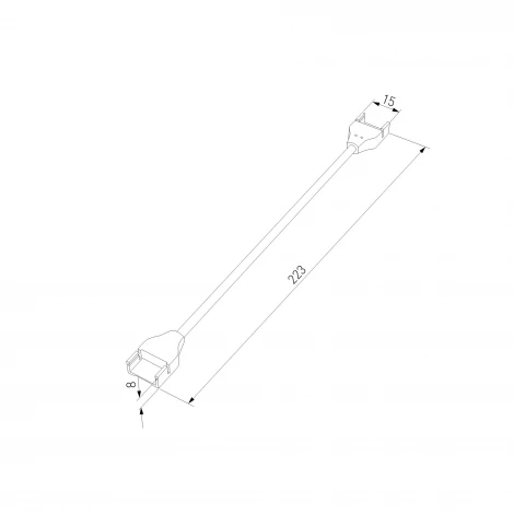 Коннектор для лент COB 24V 480Led 14W IP68 гибкий двусторонний Elektrostandard  95132/00