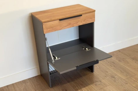 Обувница Баско Mebelson (ЛДСП/Графит,Дуб золотой) арт.173780,3319