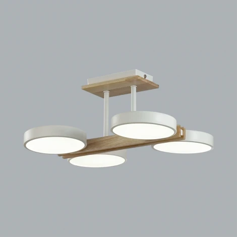 Потолочная люстра на штанге Lumion Plato 8030/72CL белый, дерево/металл, акрил LED 72W 3000-6000К 220V