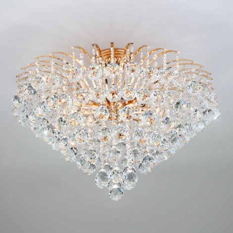 Потолочная люстра Eurosvet 3299 3299/9 золото / прозрачный хрусталь