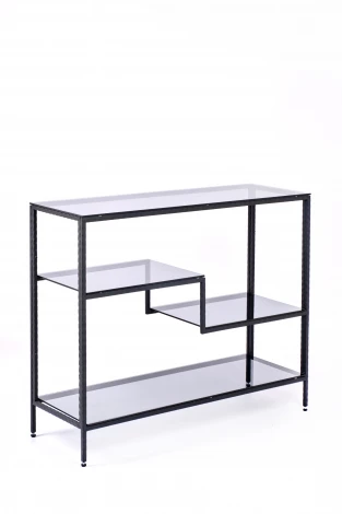 Консольный стол AllConsoles 1011-CB loft grey черный муар