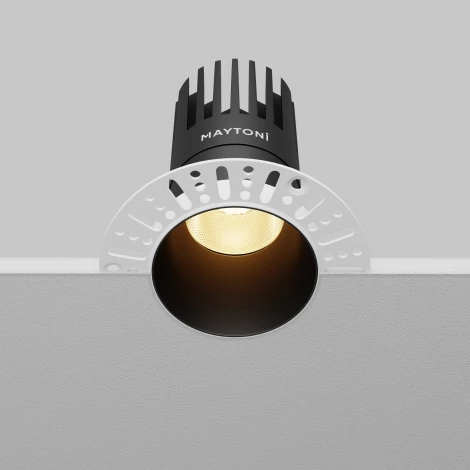 Встраиваемый светильник под гипсокартон Maytoni Dip DL122-15W-2.7K-TRS-B (LED, 220V, круглые)