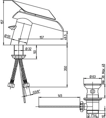 Смеситель Paini Morgana 73OP306 для биде