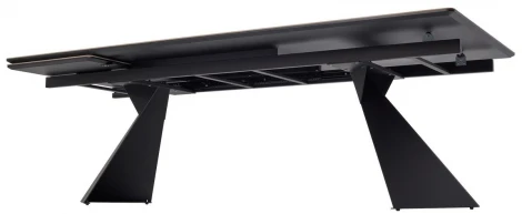 Стол ОРИГАМИ 240 цвет АЙВОРИ (AURA IVORY), керамика / Черный каркас M-City 64721