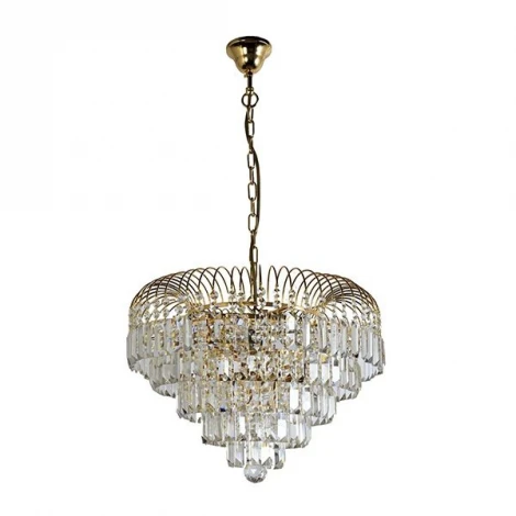 Подвесная люстра каскадная Arti Lampadari Sabina E 1.5.46.100 G (220V, хрусталь, на цепи)