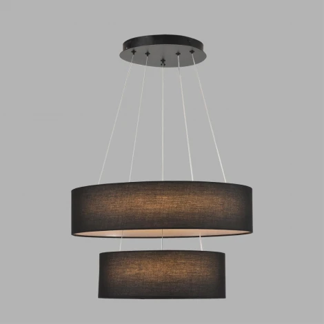 Люстра подвесная Lumion Sava 8373/55L черный, металл/текстиль/силикон LED 55W 3000/4000/6000K 220V