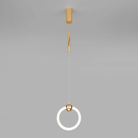 Подвесной светильник Eurosvet Rim 90165/1 золото (LED, 220V, на проводе, кольцо)