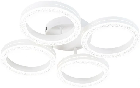 Потолочная люстра Escada Fianit 10282/4LED 60Вт, металл/акрил, белый/прозрачный (регулировка яркости, 220V, пульт управления)