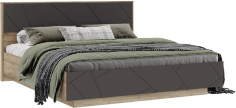 Двуспальная кровать Woodville Диамо КР 02 180х200 софт графит / дуб каньон 546001