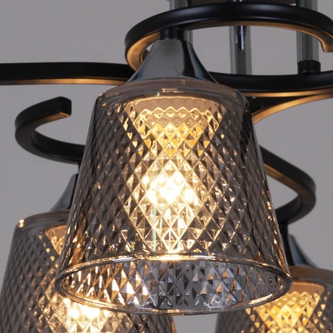 Потолочная люстра на штанге Reluce 06089-0.3-06 BK+CR (220V)