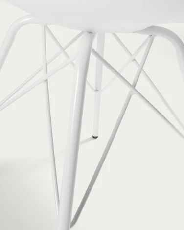 Обеденный стул La Forma (ex Julia Grup) Ralf (Белый/ Полипропилен,Пена,Пластик,Сталь)