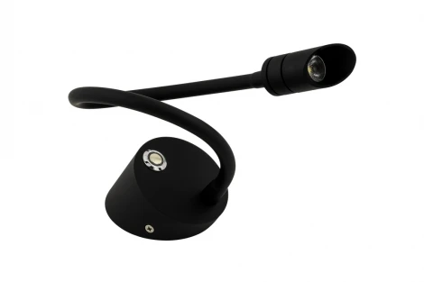 Настенный светильник на гибкой ножке для чтения DesignLed BED BQ003103-A-3-DIM-BL-WW (220V, диммер, сенсорный выключатель)