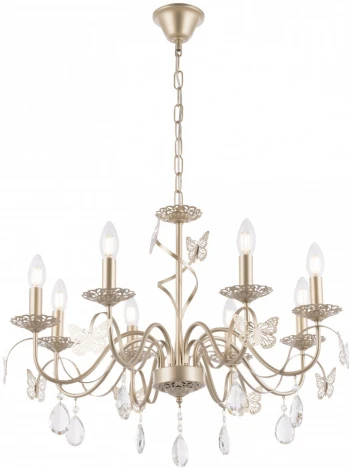 Подвесная люстра Arte Milano AM346179 346179/8 CG (220V, подвески, на цепи, подсвечник, свеча)