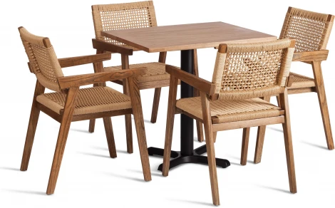 Стол VALHALLA Tetchair (Дерево вяз,Металл/Черный) арт.24397