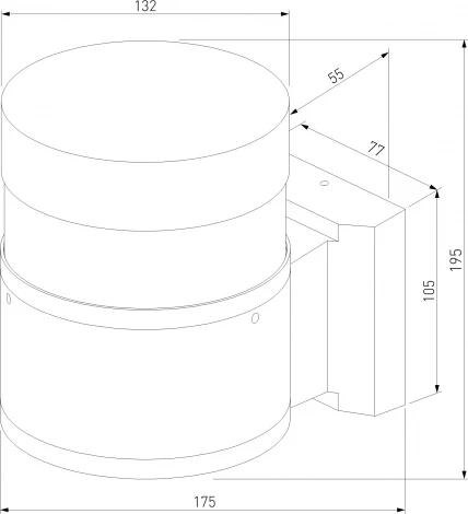 Настенный светильник уличный Elektrostandard 1530 TECHNO LED серый (220V, круглые, IP65)