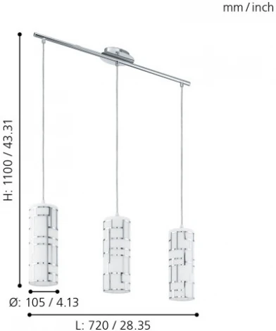 Подвесной светильник Eglo Bayman 92563 (220V, на проводе, круглые)