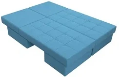 Диван трансформер Сплит (Голубой/Рогожка) Лига Диванов арт.123388