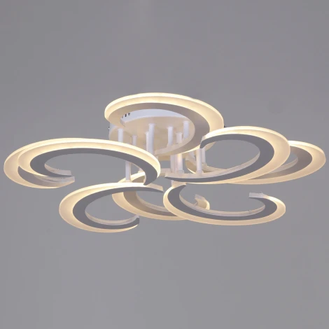 Потолочная люстра светодиодная на штанге с пультом с регулировкой цветовой температуры, яркости и с ночным режимом Reluce 05090-0.3-4+4 WH