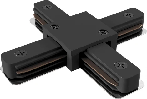 Коннектор Х-образный Unity черный (однофазный) Maytoni Technical TRA001CX-11B (220V)