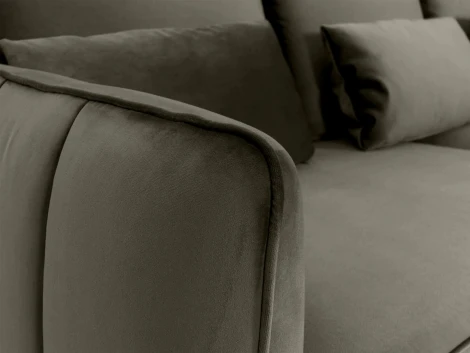 Диван Amsterdam трехместный ОГОГО (арт.698439), (Ткань/Коричневый)