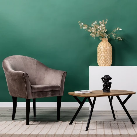 Стол журнальный R-Home Flora Q Шерман коньяк