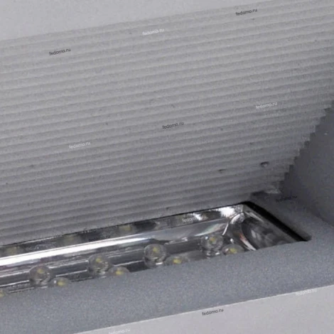 Светильник встраиваемый в стену уличный светодиодный Horoz Opal, 1 лампа, серый с синим