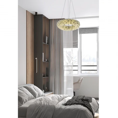 Подвесной светильник светодиодный хрустальный с регулировкой цветовой температуры Modelux MODESTYLE MS.6000.400 CR